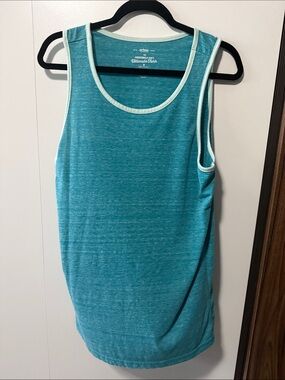 urban pipeline Teal Heather Tank with white Trim